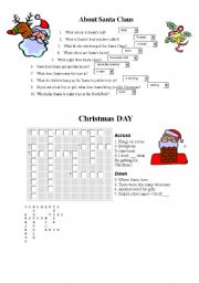 English Worksheet: santa claus