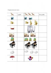 English Worksheet: singular and plural nouns