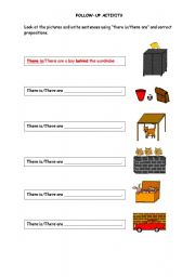 English worksheet: prepositions