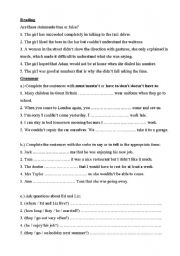 English Worksheet: Grammar test