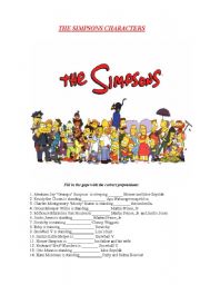English Worksheet: The Simpsons World - Place Prepositions