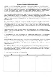 English Worksheet: Israel and Palestine - A Phonetics Issue 