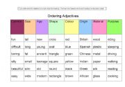 Ordering Adjectives