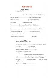 English Worksheet: Christmas Songs Grammar