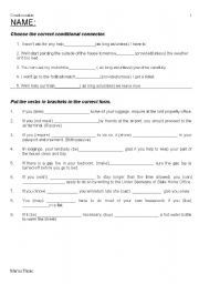 English worksheet: conditional