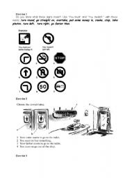 English Worksheet: Signs