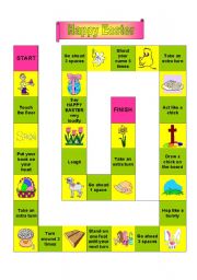 English Worksheet: EASTER BOARDGAME