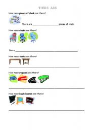 English worksheet: THERE ARE