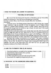 English Worksheet: reading