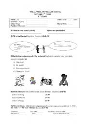 English Worksheet: exam