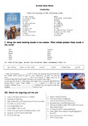English Worksheet: Brother Bear Disney Movie worksheet
