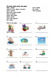 English worksheet: Present Continuous Tense