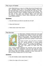 English Worksheet: Easter  -  part 1
