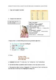 English Worksheet: subject , object pronouns and possessive adjectives  