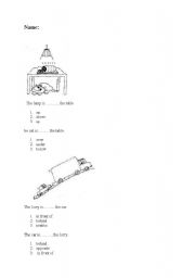 English worksheet: preposition of place