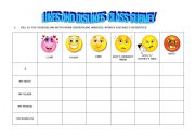 English Worksheet: LIKES & DISLIKES CLASS SURVEY