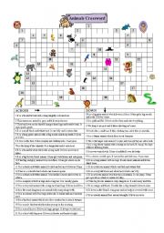 ANIMALS CROSSWORD