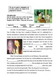 English Worksheet: Tom and Sawyer in China