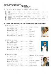 English worksheet: Revision