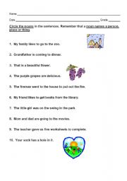 English worksheet: Nouns