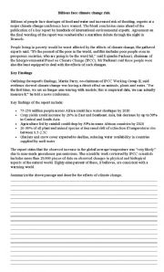 English Worksheet: climate change 