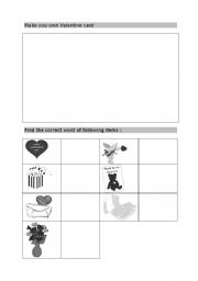 English Worksheet: Happy valentine - part 2