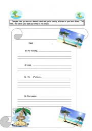 English Worksheet: daily routines-writing