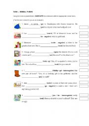 English Worksheet: Basic Verbal Tenses: Imperative, Infinitive and Present Continuous