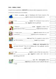 English worksheet: Basic Verbal Tenses: Imperative, Infinitive and Present Continuous