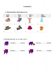 English Worksheet: Clothes
