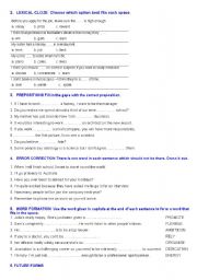 English Worksheet: grammar practice