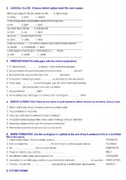 English Worksheet: grammar practice