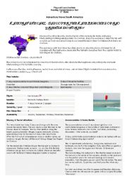 English Worksheet: Adventure Travel South America