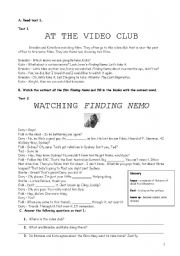 English Worksheet: Finding Nemo