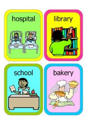 English Worksheet: PLACES FLASHCARDS