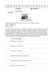 English Worksheet: San Francisco listening