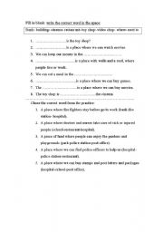 English Worksheet: community