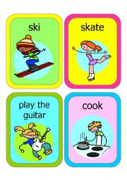 English Worksheet: ACTION PICTURE FLASHCARDS