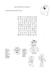 English worksheet: about halloween