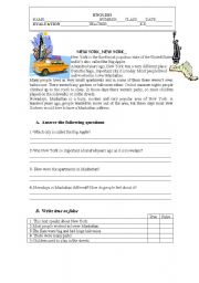 English Worksheet: 6th grade test-Portugal