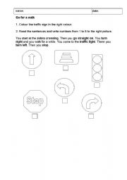 English Worksheet: Traffic signs