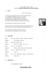 English worksheet: Conversation