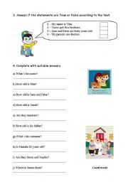 English worksheet: Family part2