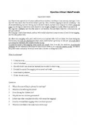 English Worksheet: nagging wife