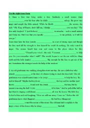 English Worksheet: Tenses