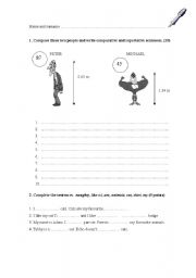 English worksheet: COMPARATIVES