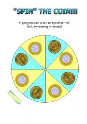 English Worksheet: Coin Spinner