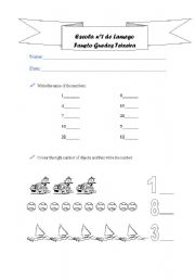 English worksheet: numbers till 20