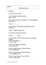 English worksheet: The passive voice