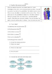 English Worksheet: Family